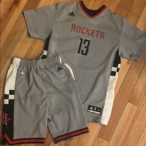 James Harden Adidas Kids Jersey XL & Shorts L